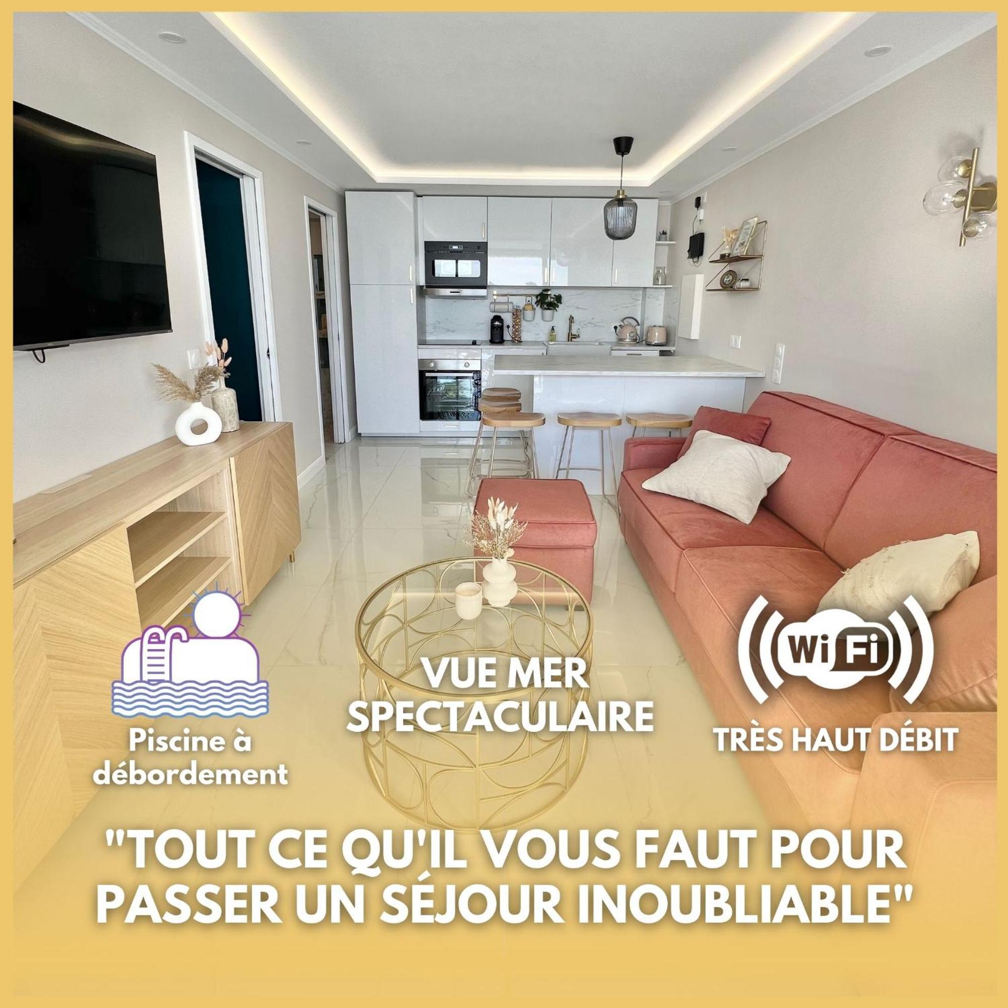 Luxueux Appartement - Vue Mer - Piscine - Free Parking - Monaco กัปไดล์ ภายนอก รูปภาพ