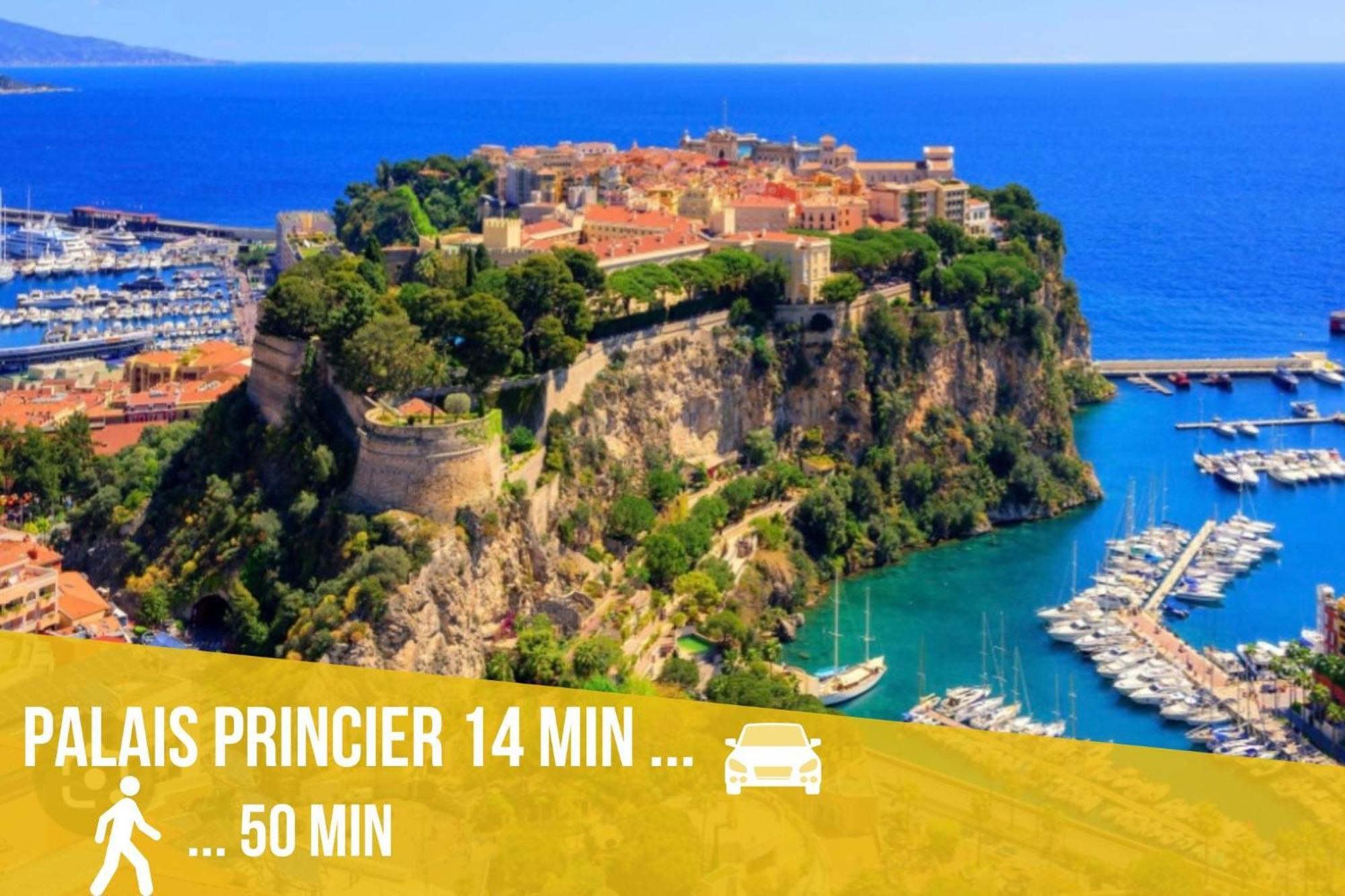 Luxueux Appartement - Vue Mer - Piscine - Free Parking - Monaco กัปไดล์ ภายนอก รูปภาพ